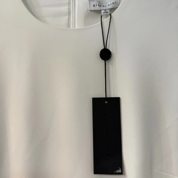 Gianni Bini Cream Dress with Black Accent - Picture 5 of 7